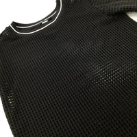 Black See Through Net Dress - Girls 7-8 Years