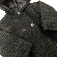 Textured Charcoal Grey Coat - Girls 2-3 Years