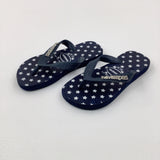 'Havaianas' Stars Navy Flip Flops - Girls - Shoe Size 8-8.5