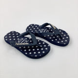 'Havaianas' Stars Navy Flip Flops - Girls - Shoe Size 8-8.5