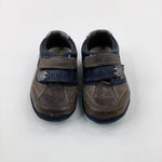 Brown & Navy Shoes - Boys - Shoe Size 4