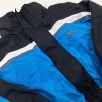 'Trespass' Motif Blue & Black Winter Coat - Boys 3-4 Years