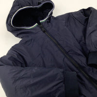 Navy Fleece Lined Winter Coat - Boys 3-4 Years