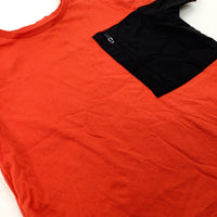 Red & Black Cotton T-Shirt - Boys 8-9 Years