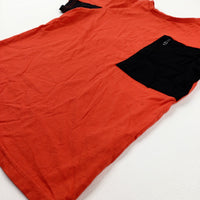 Red & Black Cotton T-Shirt - Boys 8-9 Years