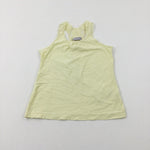 Patterned Embroidered Yellow Vest Top - Girls 8-9 Years