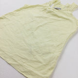 Patterned Embroidered Yellow Vest Top - Girls 8-9 Years