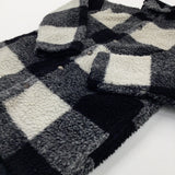 Black & White Checked Fleece Jacket - Boys 6-7 Years