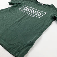 'San Diego' Green Cotton T-Shirt - Boys 9-10 Years