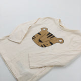 **NEW** Tiger Face Cream Long Sleeve Top - Boys 2-3 Years