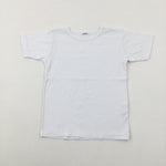 White Cotton T-Shirt - Boys 2-3 Years