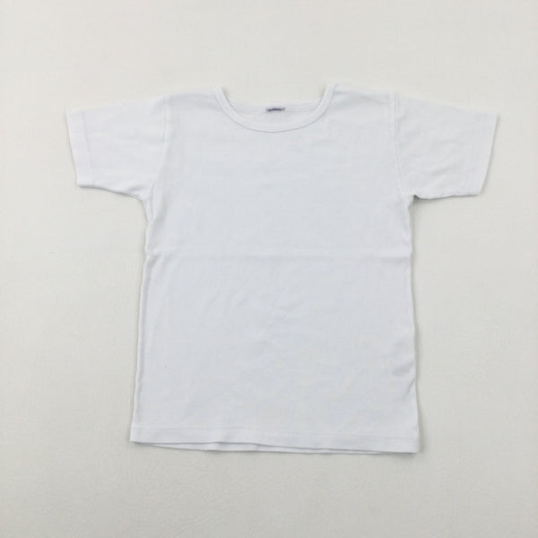 White Cotton T-Shirt - Boys 2-3 Years
