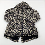 Animal Print Fleece Lined Lightweight Jacket - Girls 12-13 Years