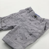 Sharks Grey Shorts With Adjustable Waist - Boys 2-3 Years