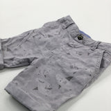 Sharks Grey Shorts With Adjustable Waist - Boys 2-3 Years