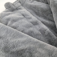 Light Grey Fluffy Winter Coat - Girls 13-14 Years