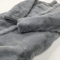 Light Grey Fluffy Winter Coat - Girls 13-14 Years