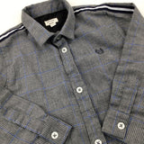 'RI' Embroidered Grey Checked Shirt - Boys 2-3 Years