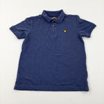 Eagle Motif Blue Polo Shirt - Boys 10-11 Years