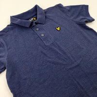 Eagle Motif Blue Polo Shirt - Boys 10-11 Years