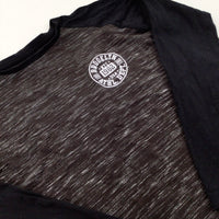 'Brooklyn' Mottled Black Sleeve Top - Boys 10-11 Years