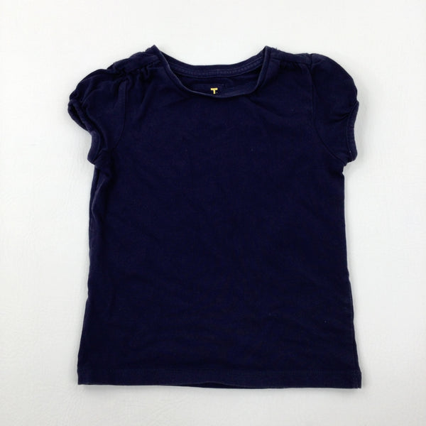 Navy Cotton T-Shirt - Girls 2-3 Years