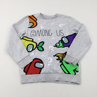 'Among Us' Colourful Grey Sweatshirt - Boys 10-11 Years