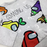 'Among Us' Colourful Grey Sweatshirt - Boys 10-11 Years