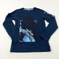 'Give Me Space' Planet Earth Navy Long Sleeve Top - Boys 10-11 Years