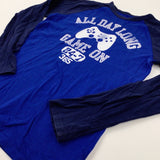 'All Day Long' Game Controller Navy Long Sleeve Top - Boys 10-11 Years