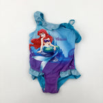 'The Little Mermaid' Ariel Sparkly Colourful Blue Swimming Costume - Girls 2-3 Years