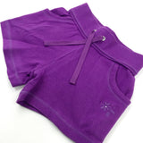 Flower Motif Purple Shorts - Girls 2-3 Years
