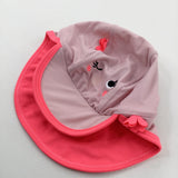 Flamingo Face Pink Sun Hat - Girls 2-3 Years