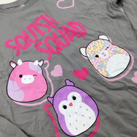 'Squish Squad' Squishmallows Colourful Grey Long Sleeve Top - Girls 10-11 Years