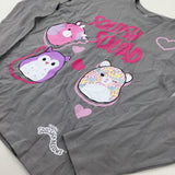 'Squish Squad' Squishmallows Colourful Grey Long Sleeve Top - Girls 10-11 Years