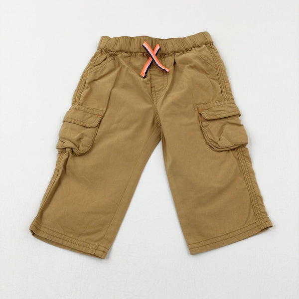 Tan Lightweight Cargo Trousers - Boys 6-9 Months