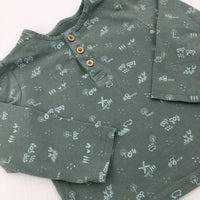 Tractors Khaki Long Sleeve Top - Boys 6-9 Months