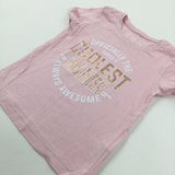 'Coolest Daughter' Sparkly Pink T-Shirt - Girls 2-3 Years