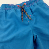 Piranha Motiff Blue Swim Shorts - Boys 3-4 Years
