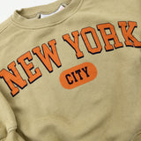 'New York City' Beige Sweatshirt - Boys 3-4 Years