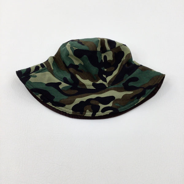 Camouflage Khaki Sun Hat - Boys 10-12 Years