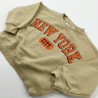 'New York City' Beige Sweatshirt - Boys 3-4 Years