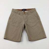 Tan Shorts With Adjustable Waist - Boys 11-12 Years