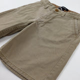 Tan Shorts With Adjustable Waist - Boys 11-12 Years