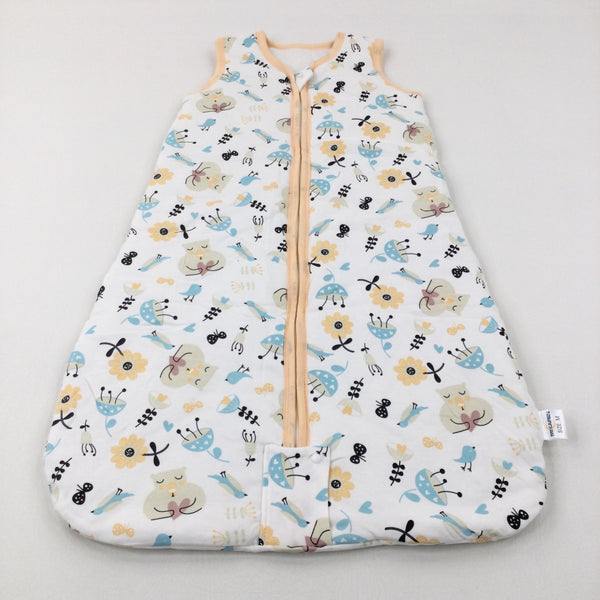 **NEW** Birds & Flowers Cream Sleeping Bag - Approx 2.5 Tog - Girls 6-9 Months