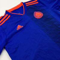 'Adidas' Motif Blue & Orange Football Sports T-Shirt - Boys 11-12 Years