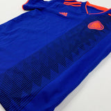 'Adidas' Motif Blue & Orange Football Sports T-Shirt - Boys 11-12 Years