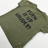 'Turn It Up Louder' Green T-Shirt - Boys 3-4 Years