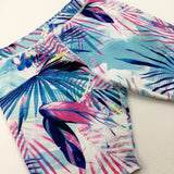 Tropical Leaves Colourful Sports Shorts - Girls 11-12 Years