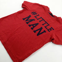 '#Little Man' Red T-Shirt - Boys 3-4 Years